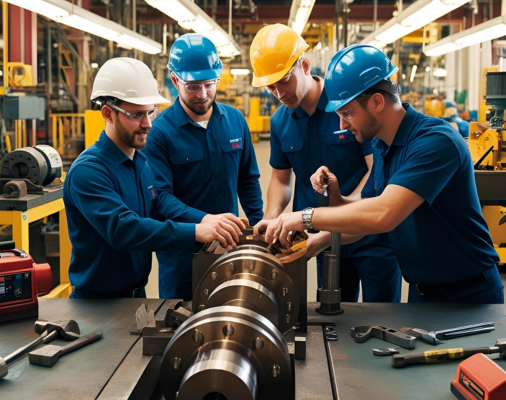 Mechanical Integrity - a group of men wearing hard hats and blue uniforms
